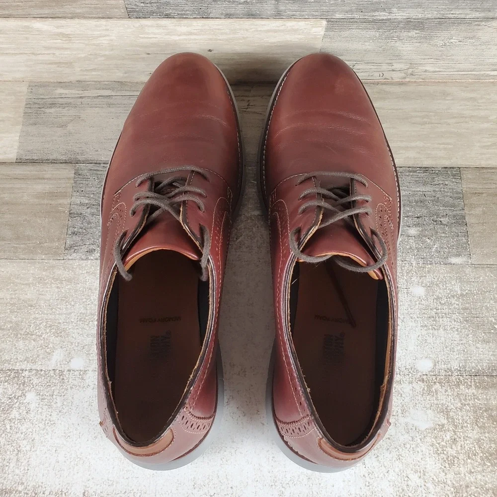 Cole Haan Washington Grand Laser Mens Wingtip Oxford Sz 11.5 M Brown Lace Up